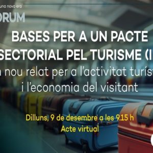 Bases per un pacte sectorial del Turisme, III edició