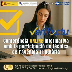 Última hora: la jornada sobre el sistema Verifactu amb tècnics de l’AEAT també disponible en format ONLINE